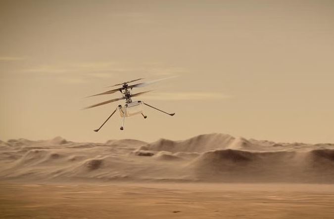 NASA‍‍`s mini-chopper on Mars out of trace