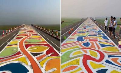 Environmental concern or provocation: Controversy surrounds world’s longest Alpana drawing in Mithamin Haor