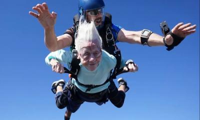 104-year-old woman dies days after making a skydive record