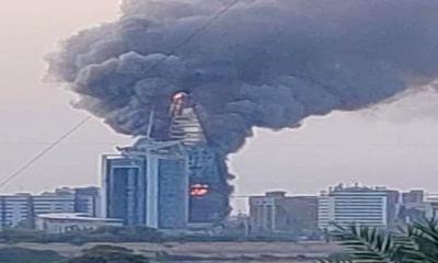 Sudan conflict: Landmark skyscraper in Khartoum engulfed in flames