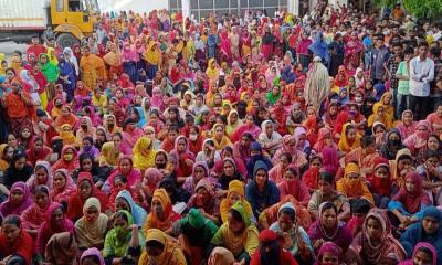 গাজীপুরে পুলিশের সাথে সংঘর্ষে  নারী শ্রমিক নিহত