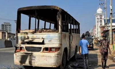 48-hour blockade: Two buses set ablaze in Gazipur