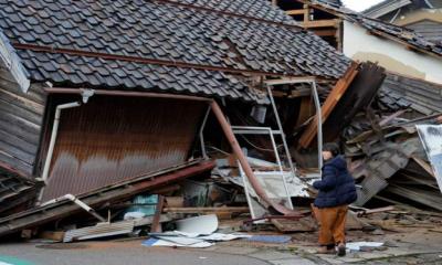 48 dead as Japan earthquake leaves homes flattened and roads torn apart