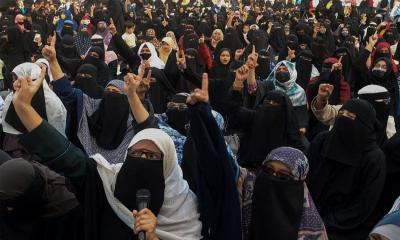 বিজেপি নেতার মন্তব্যকে কেন্দ্র করে হিজাব ইস্যুতে রাজস্থানে বিক্ষোভ