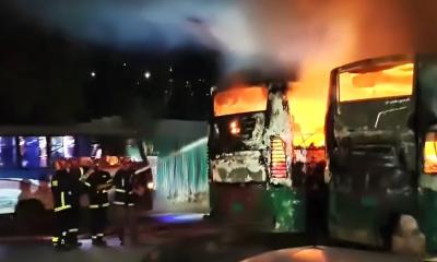 2 buses, one truck burned last night in Ctg