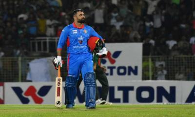 নবির ব্যাটে লড়াকু সংগ্রহ আফগানদের