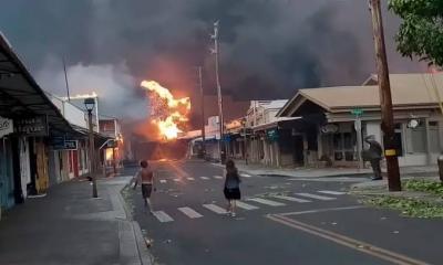 A wildfire on Maui kills at least 6 as it sweeps through historic town, forcing some into the ocean