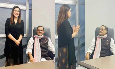 ওবায়দুল কাদেরের দোয়া নিলেন মাহিয়া মাহি