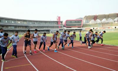 বঙ্গবন্ধু স্টেডিয়ামে টাইগারদের ফিটনেস টেস্ট