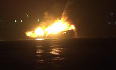 Fire injures three on board lighter vessel in Patenga Sea beach