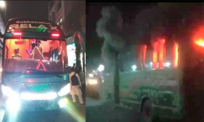 Blockade: Two buses burnt in Ctg, helper injured