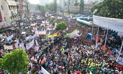 AL organized ‍‍`peace rally‍‍` at Baitul Mukarram‍‍`s south gate