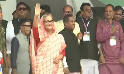 আরামবাগের জনসভায় যোগ দিয়েছেন প্রধানমন্ত্রী শেখ হাসিনা