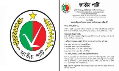 সাক্ষাৎকার নিয়ে মনোনয়ন ফরম বিক্রি করবে জাতীয় পার্টি