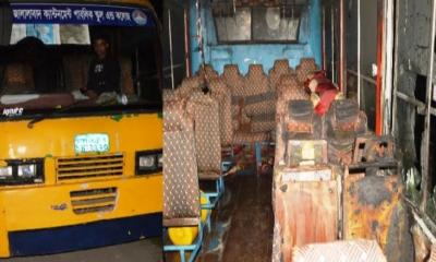Bus set on fire in Sylhet ahead of 48-hour blockade