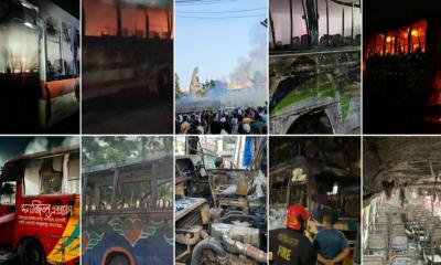 বিএনপির তৃতীয় দফা অবরোধে প্রতি তিন ঘণ্টায় একটি পরিবহনে আগুন