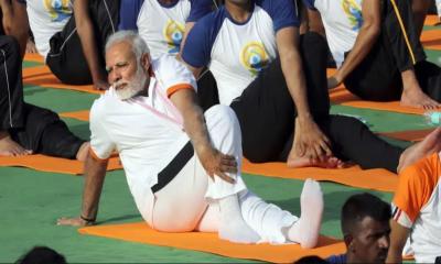Modi to lead foreign dignitaries in a session on Int‍‍`l Yoga Day at UN Secretariat