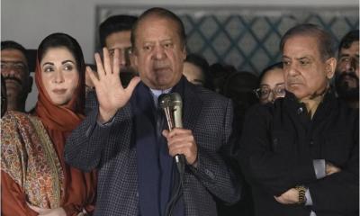 ‘জয়’ দাবি করে ভাষণ দিলেন নওয়াজ