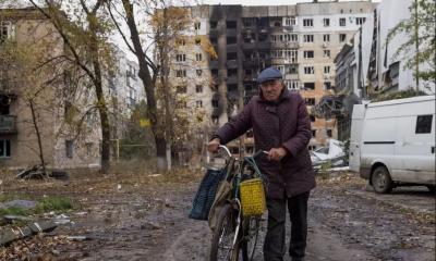 The last resident of  a bitterly contested Ukrainian town