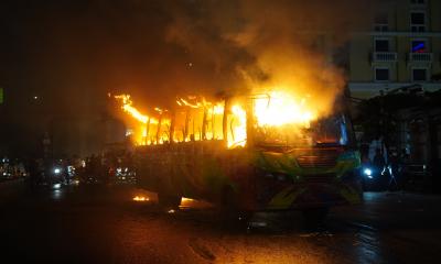 Another bus set ablaze at Banglamotor