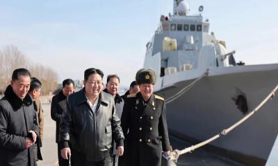 North Korean leader Kim calls for war readiness while inspecting construction of warships