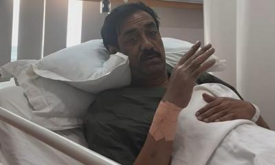 AKM Shamim Osman, hospitalized with severe chest pain