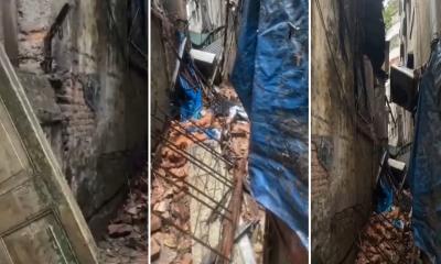 Two-storied police outpost building  collapsed in Old Dhaka
