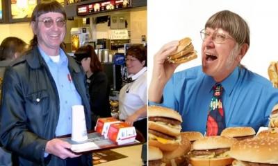 ৭০ বছরের জীবনে তিনি ৩৪ হাজার বার্গার খেয়েছেন