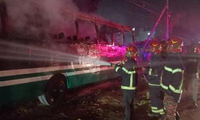 4 buses set on fire in Dhaka’s Mirpur in 3 hours