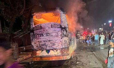 Series of torching buses in Dhaka