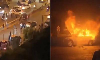 ফিলিস্তিনে ভুলক্রমে আসা ইসরায়েলি নাগরিকের গাড়িতে আগুন, ভিডিও ভাইরাল