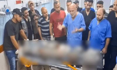 ফিলিস্তিনি ৬ শিশুর মরদেহ নিয়ে মুক্ত বিশ্বকে  বার্তা দিলেন চিকিৎসক