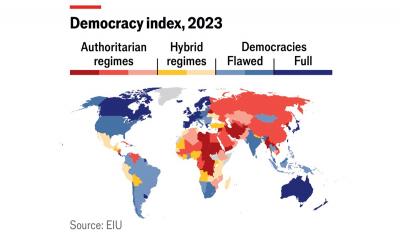 গণতন্ত্রে বাংলাদেশের দুই ধাপ অবনতি