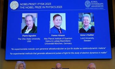 3 individuals win 2023 Nobel Prize in Physics