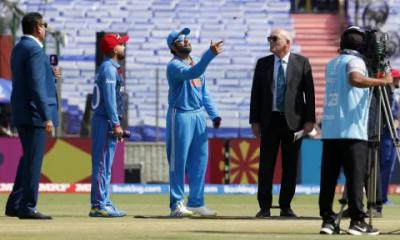 Afghanistan win the toss and bat first against India at the Cricket World Cup