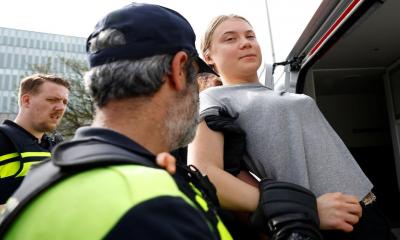 Greta Thunberg detained amid climate protest in Hague