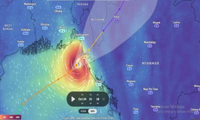 কক্সবাজারের উপকূলে আঘাত হানলো ঘূর্ণিঝড় ‘হামুন’