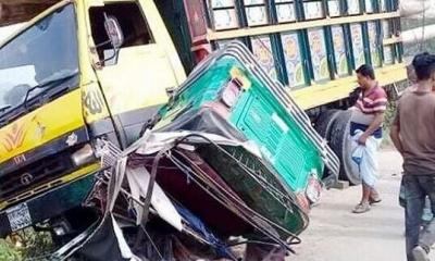 হবিগঞ্জে অটোরিকশা-পিকআপভ্যানের সংঘর্ষে প্রাণ গেল ২ জনের