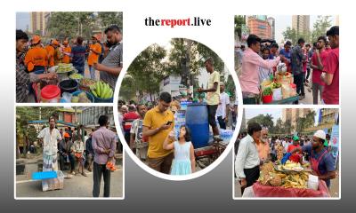 সমাবেশকে ঘিরে জমজমাট অস্থায়ী খাবারের দোকান