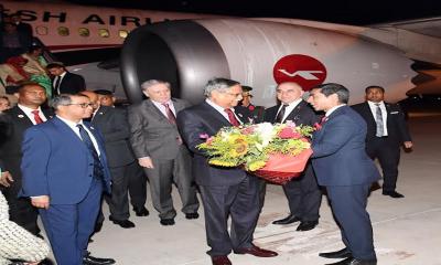President reaches Turkey to attend Erdogan‍‍`s installation ceremony