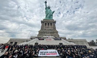 Jewish New Yorkers occupy Statue of Liberty to demand Gaza ceasefire