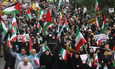 গাজায় ইসরায়েলের হামলার প্রতিবাদে ইরানে বিক্ষোভ