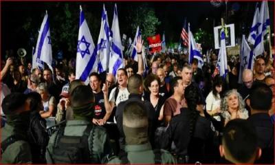 নেতানিয়াহুর বিরুদ্ধে তুমুল বিক্ষোভ, উত্তাল ইসরায়েল