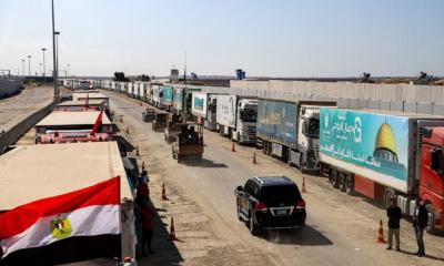 দুই সপ্তাহ পর ত্রাণ ঢুকল গাজায়