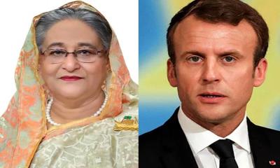 বিমানবন্দরে এমানুয়েল মাখোঁকে অভ্যর্থনা জানাবেন শেখ হাসিনা