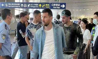 Messi reached Beijing for an int‍‍`l friendly match