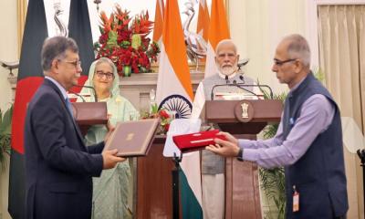 ঢাকা-নয়াদিল্লি ১০ সমঝোতা স্মারক ও নথি সই