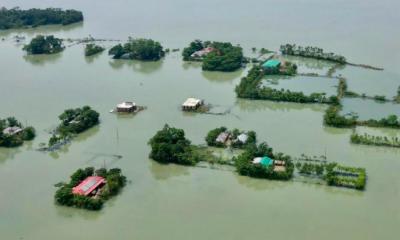 সিলেটে তৃতীয় দফায় বন্যা, নদ-নদীর পানি বাড়ছে দ্রুতগতিতে