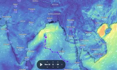 বঙ্গোপসাগরে অবস্থানরত নিম্নচাপটি গভীর নিম্নচাপে পরিণত