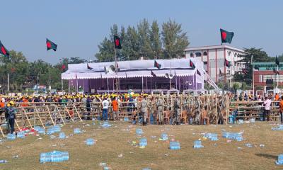 বরিশালে শেখ হাসিনার জনসভা শুরু